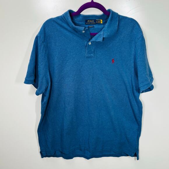 Men’s Polo Ralph Lauren Blue Classic Fit Short Sleeve XL 299 - Picture 1 of 6